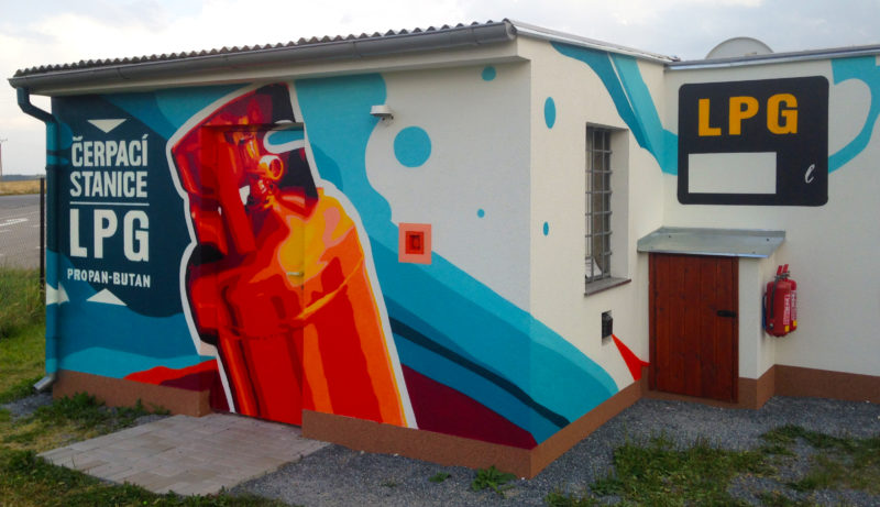 Malba exteriéru čerpací stanice