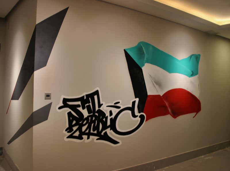 Umělecká malba vlajka Kuvajt