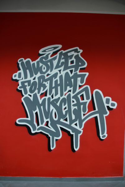 Motivační malba ve Fit Republic. Kuvajt